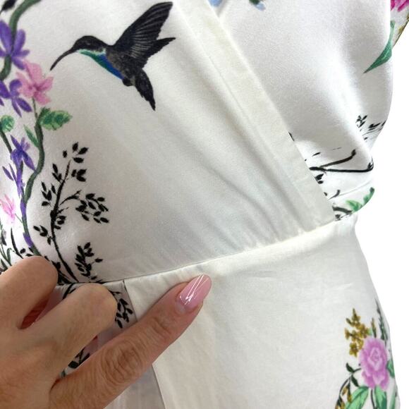 EQUIPMENT Tabitha Simmons Estille Asymmetric Crepe De Chine White Dress 2 - Picture 13 of 16